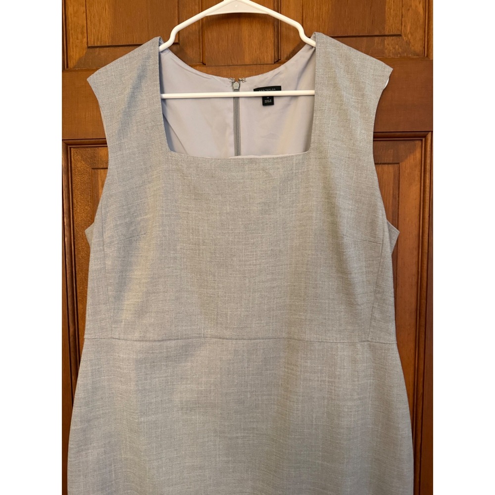 Ann Taylor Dress Womens Size 14 Gray Sleeveless Career Everyday Essential